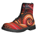 Orange Fractal Print Backpack