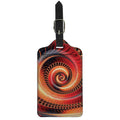 Orange Fractal Print Luggage Tag