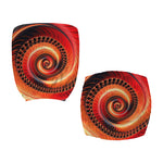 Orange Fractal Print Office Chair Cover