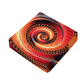 Orange Fractal Print Outdoor Seat Cushion Cover