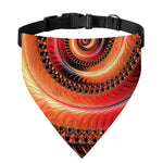 Orange Fractal Print Over The Collar Dog Bandana