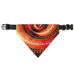 Orange Fractal Print Over The Collar Dog Bandana