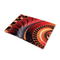 Orange Fractal Print Pet Cooling Mat Cover
