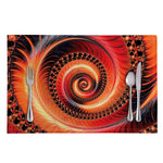 Orange Fractal Print Placemat