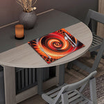 Orange Fractal Print Placemat