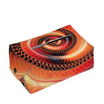 Orange Fractal Print Rectangle Tissue Box Cover