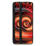 Orange Fractal Print Refrigerator Handle Covers