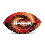 Orange Fractal Print Rugby Ball