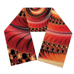 Orange Fractal Print Scarf