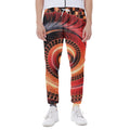Orange Fractal Print Joggers