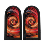 Orange Fractal Print Skillet Handle Cover