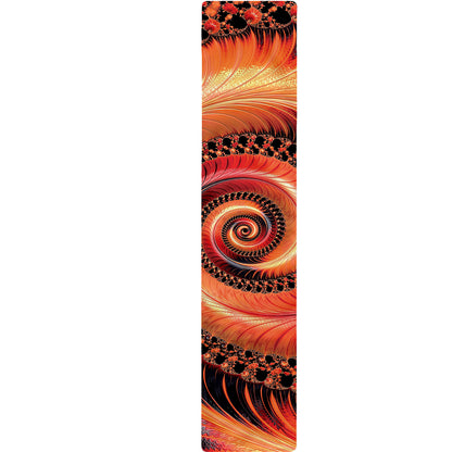 Orange Fractal Print Table Runner