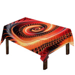 Orange Fractal Print Tablecloth