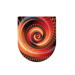 Orange Fractal Print Toilet Lid Cover