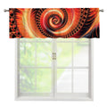 Orange Fractal Print Window Valance