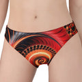 Orange Fractal Print Women's Panties
