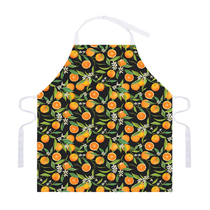 Orange Fruit Pattern Print Adjustable Apron