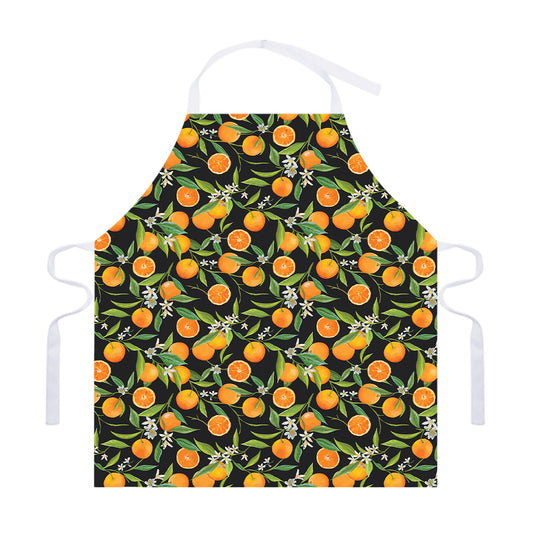 Orange Fruit Pattern Print Adjustable Apron