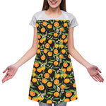 Orange Fruit Pattern Print Adjustable Apron