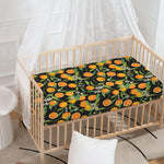 Orange Fruit Pattern Print Baby Crib Sheet