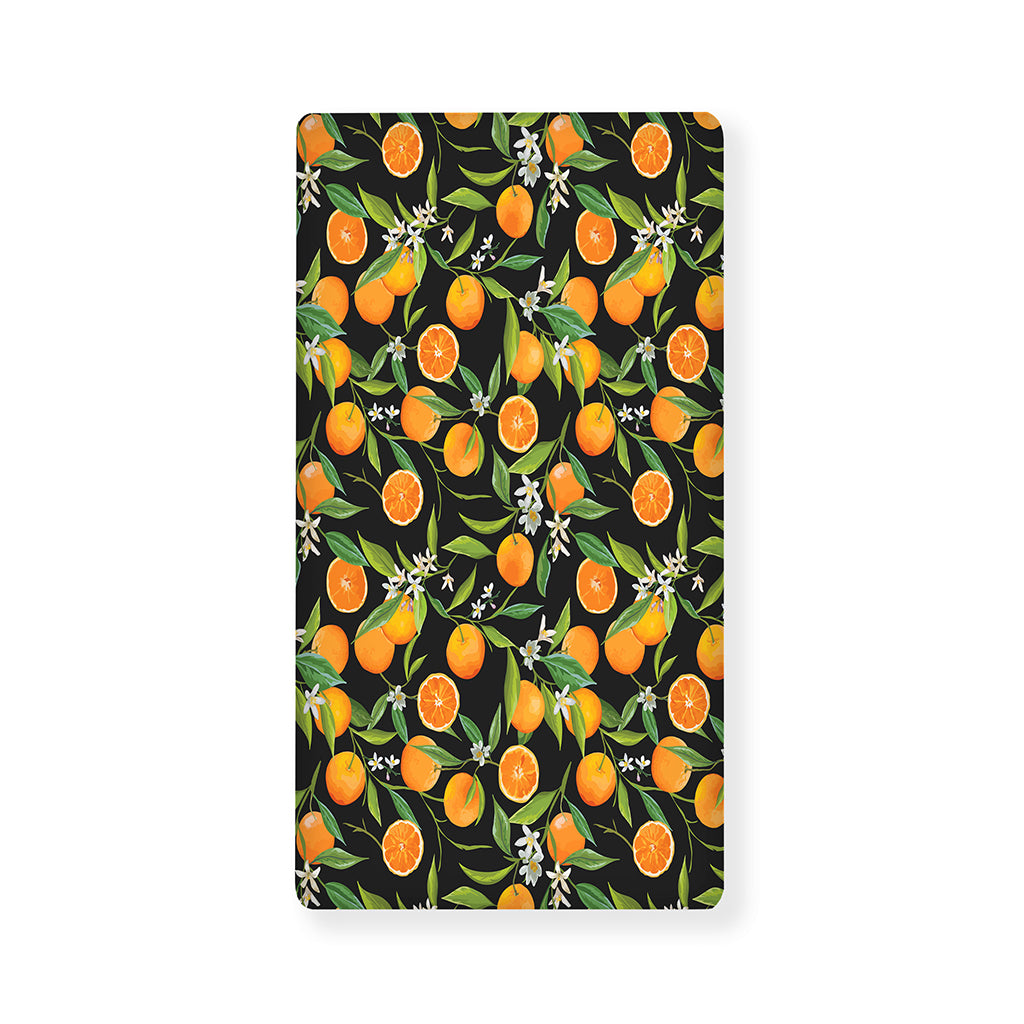 Orange Fruit Pattern Print Baby Crib Sheet