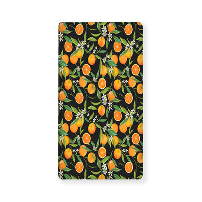 Orange Fruit Pattern Print Baby Crib Sheet