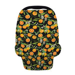 Orange Fruit Pattern Print Baby Seat Cover