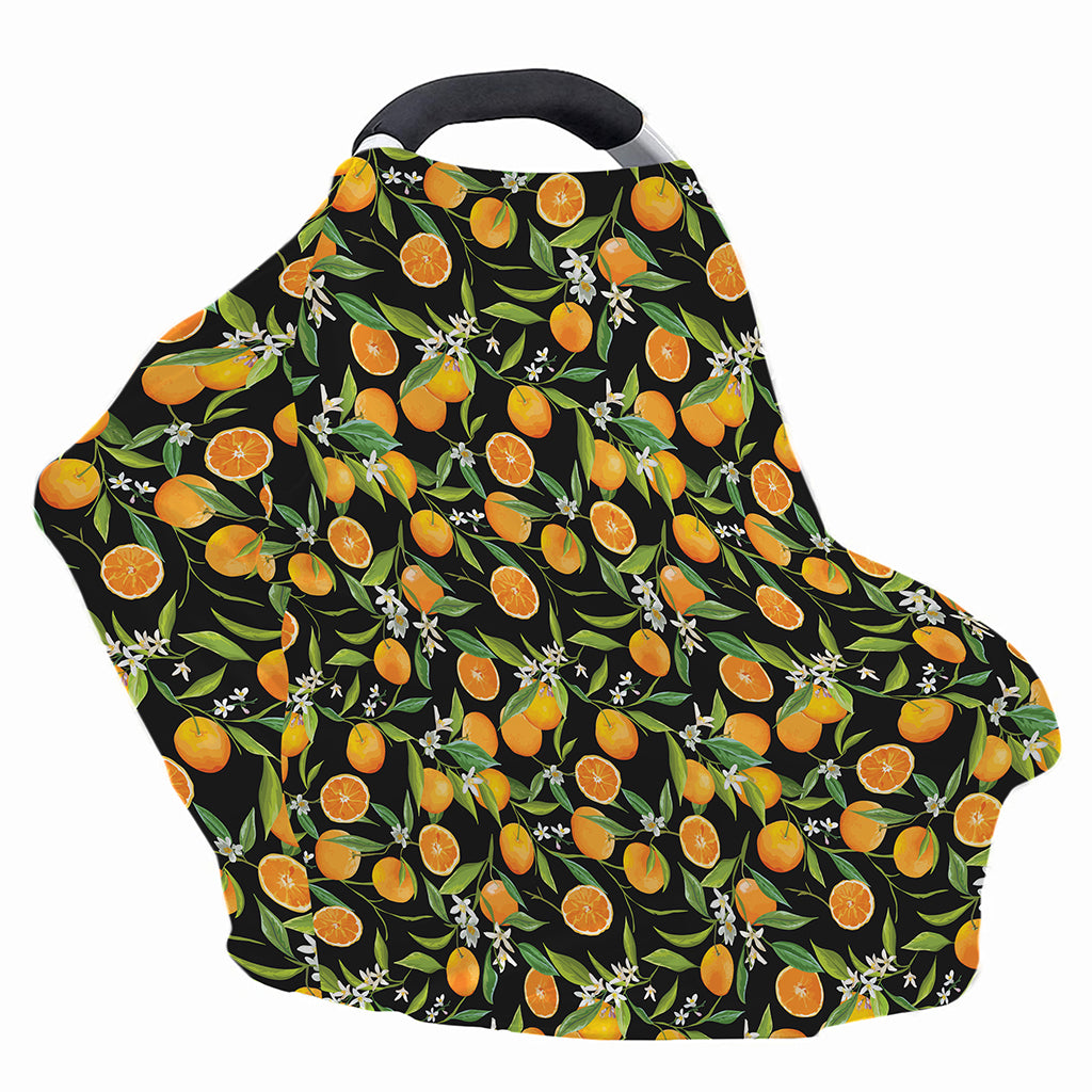 Orange Fruit Pattern Print Baby Seat Cover