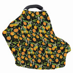 Orange Fruit Pattern Print Baby Seat Cover