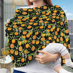 Orange Fruit Pattern Print Baby Seat Cover