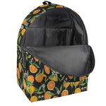Orange Fruit Pattern Print Backpack