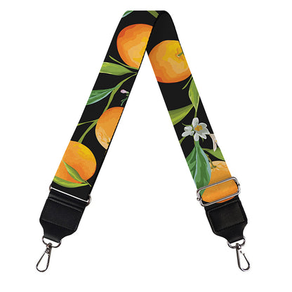 Orange Fruit Pattern Print Bag Strap
