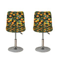 Orange Fruit Pattern Print Bar Stool Covers