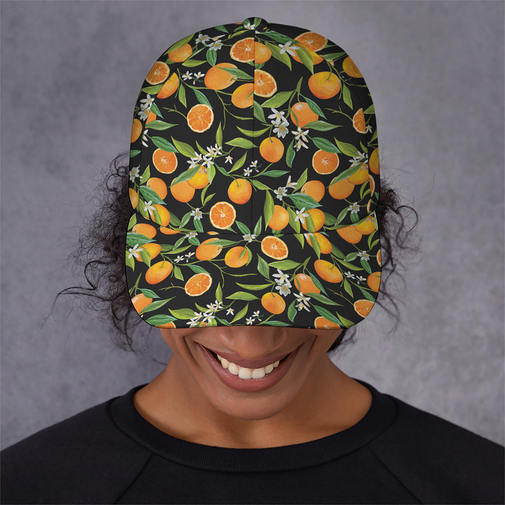 Orange Fruit Pattern Print Baseball Cap