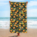 Orange Fruit Pattern Print Beach Towel