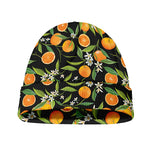 Orange Fruit Pattern Print Beanie