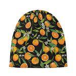 Orange Fruit Pattern Print Beanie