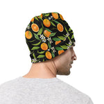 Orange Fruit Pattern Print Beanie