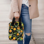 Orange Fruit Pattern Print Bible Tote Bag