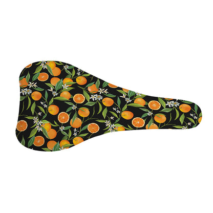 Orange Fruit Pattern Print Bicycle Seat Cover
