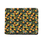 Orange Fruit Pattern Print Bifold Wallet