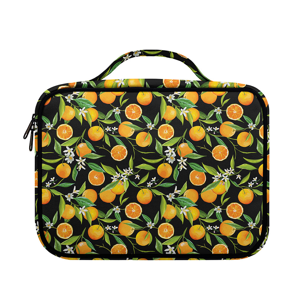 Orange Fruit Pattern Print Briefcase Bible Bag