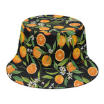 Orange Fruit Pattern Print Bucket Hat