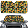 Orange Fruit Pattern Print Car Windshield Sun Shade