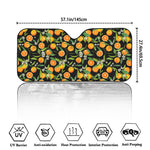 Orange Fruit Pattern Print Car Windshield Sun Shade