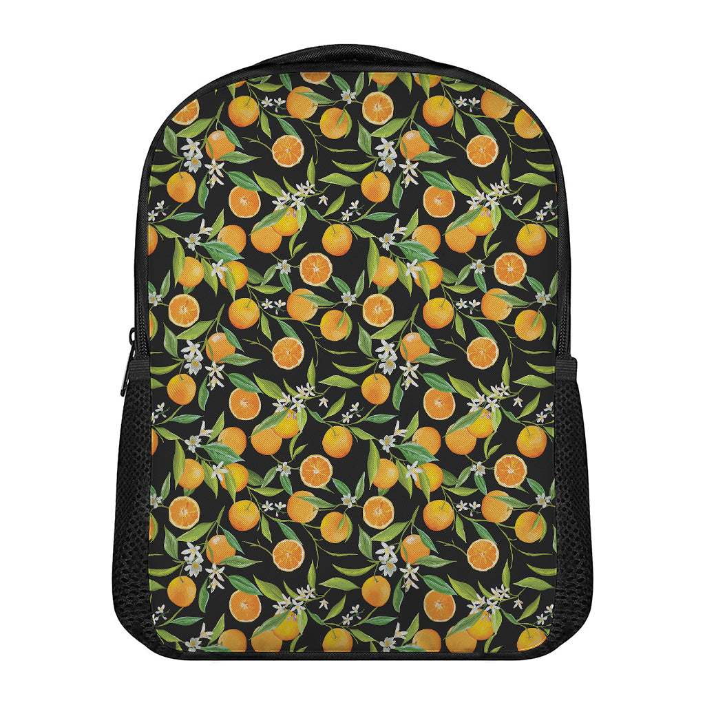 Orange Fruit Pattern Print Casual Backpack