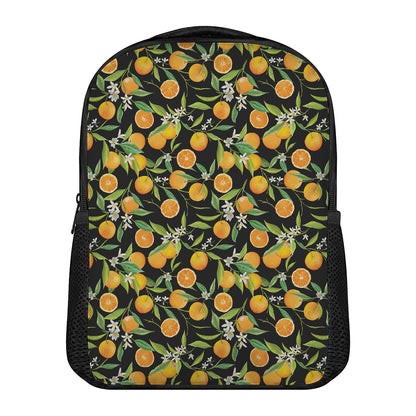 Orange Fruit Pattern Print Casual Backpack
