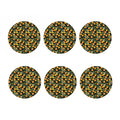 Orange Fruit Pattern Print Coaster Set