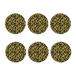 Orange Fruit Pattern Print Coaster Set