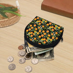 Orange Fruit Pattern Print Coin Purse